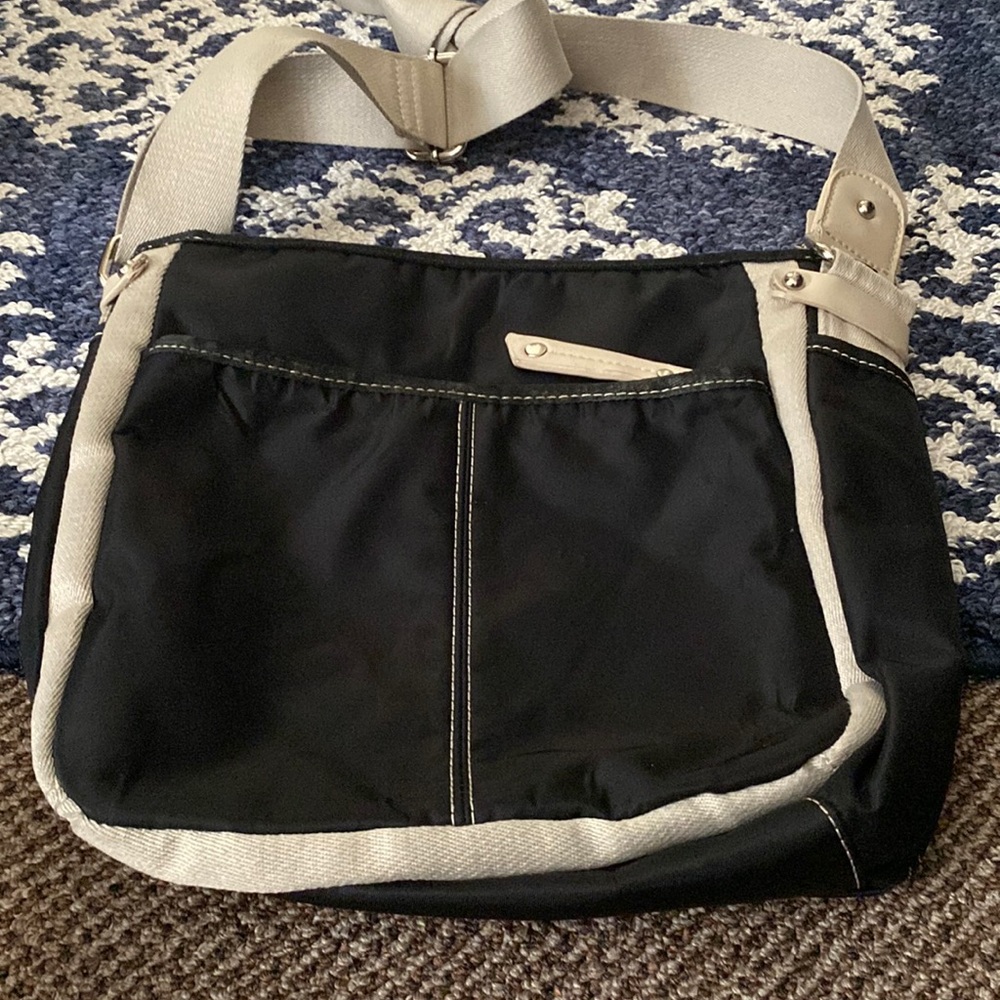Black tan Nine West purse with strap